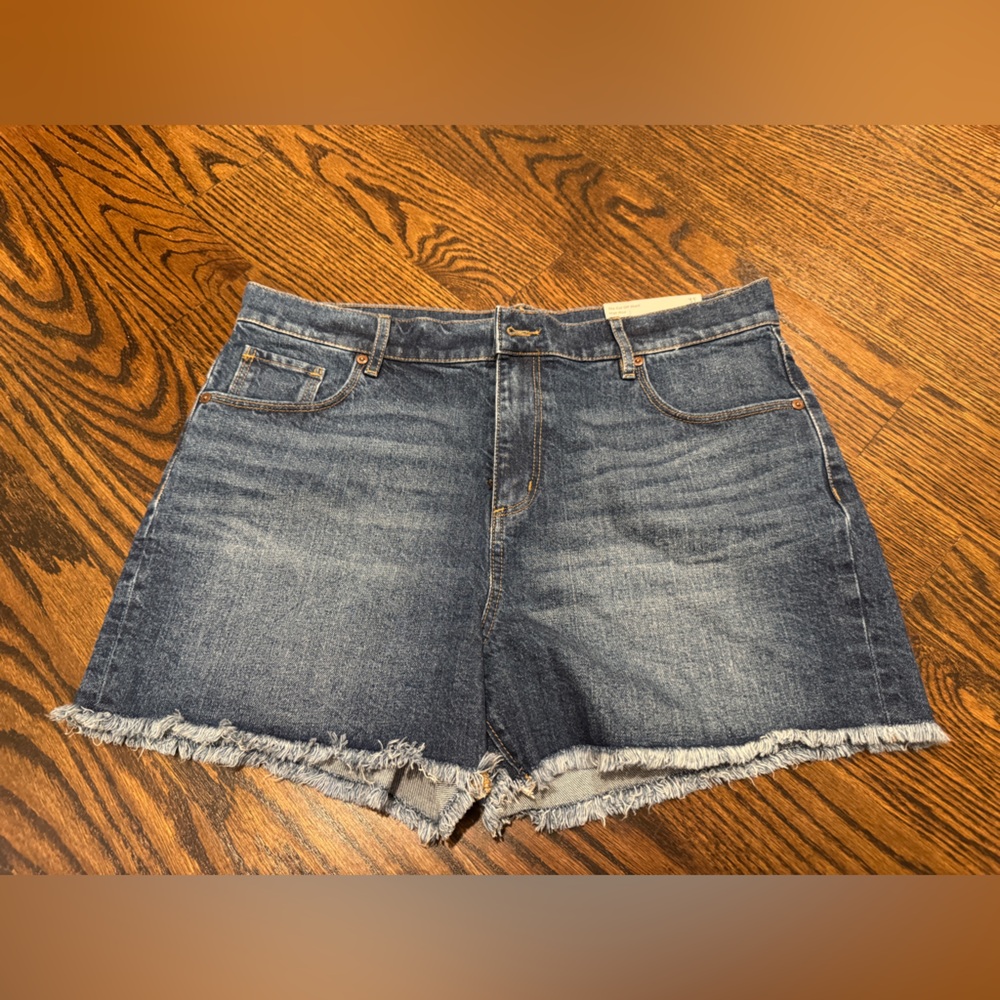 LOFT Dark Blue Denim Cut Off Shorts
